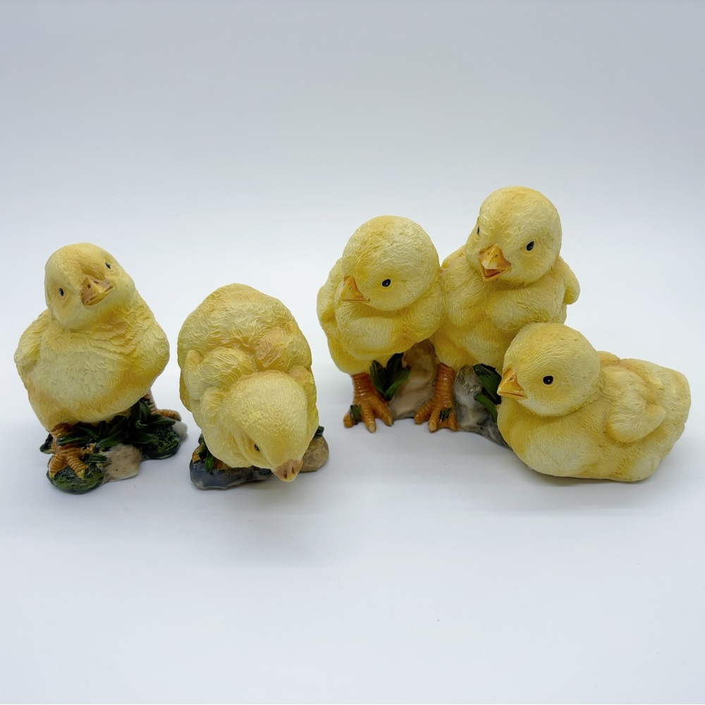 Easter Decor Cute Baby Chicks Resin Figurines